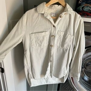 Madewell Cream Corduroy Button Down